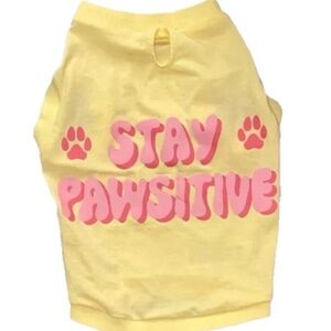 Dog T-Shirt with Graphic Yellow Small Old Navy NWOT